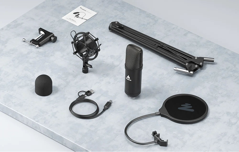Microphone with stand Maono A04E-7